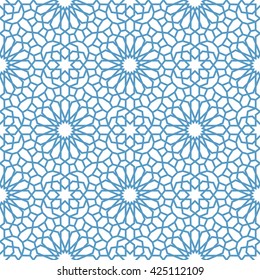 Arabic seamless pattern. Pattern fills. Oriental, arabic style. Mosaic seamless patterns. Arabic ornaments. Vector illustration.