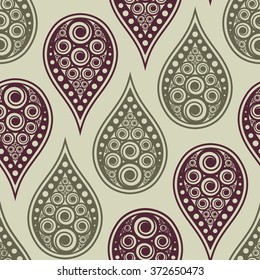 Arabic seamless pattern, floral background. Henna seamless pattern design.  Abstract nature flower seamless pattern texture, Vector color floral seamless pattern