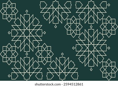 Arabic seamless pattern. Geometric ornament in oriental style.