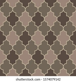 Arabic seamless pattern grid lantern shapes tiles.