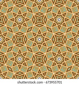 Arabic Seamless Pattern with Islamic calligraphy of dua(wish) Allahu Akbar (Allah is the greatest) 