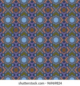  Arabic Seamless Pattern. Vector background