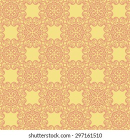 Arabic seamless pattern,purple on light yellow. Abstract background.