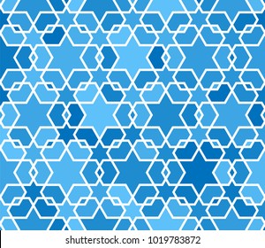 Arabic seamless patterns. Pattern fills. Oriental, arabic style. Mosaic seamless patterns. Arabic ornaments. Vector illustration