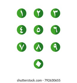 Arabic set phone number vector template