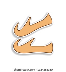 Arabic shoes  sticker icon. Element of color Arabic culture icon. Premium quality sticker design icon. Signs and symbols collection icon for websites, web design
