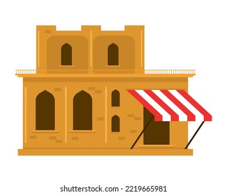 arabic store facade icon isolated style