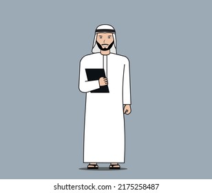 Arabic student Character holding book