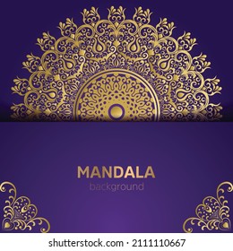 Arabic style decorative ancient mandala. Luxury ornamental mandala background design. Decoration of mandala flowers. Invitation, wedding card, Diwali, decoration. India, Indian, Arabic, Damask, Asian