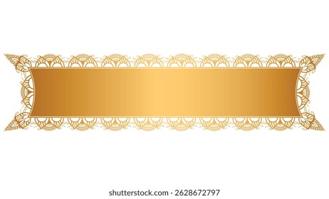 Clipart de color dorado de Anuncio de caja de texto islámica de oro y rojo de estilo árabe	
