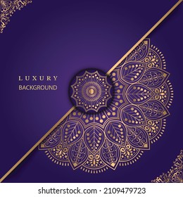 Arabic style Luxury ornamental mandala design background. Decorative ancient ornament. Design for invitation, wedding card, Diwali, decoration. India, Indian, Arabic, Damask, Asian, Turkish, Dubai