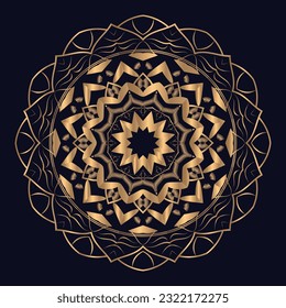 Arabic style mandala pattern background illustration icon vector