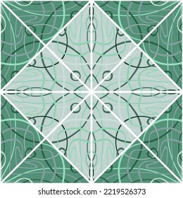 Patrón transparente de mosaico de estilo árabe. Ornamento decorativo de líneas abstractas. Diseño para tela, impresión textil, papel de envoltura, cubierta. Ilustración del vector
