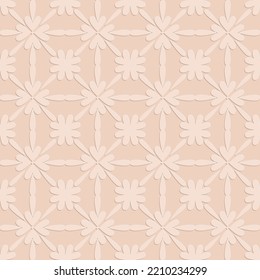 Arabic style seamless pattern, arabesque monochrome pattern, vector realistic illustration