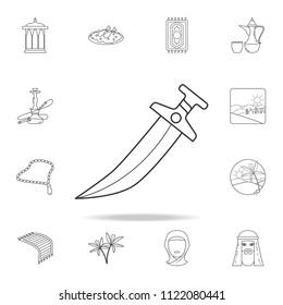 arabic sword icon. Detailed set of Arab culture icons. Premium graphic design. One of the collection icons for websites, web design, mobile app on white background