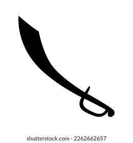 arabic sword illustration. middle eastern army weapons Islamic sword symbol. Islamic icon. can be used for logos, designs, websites and posters. vectors