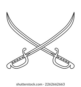 arabic sword illustration. middle eastern army weapons Islamic sword symbol. Islamic icon. can be used for logos, designs, websites and posters. vectors