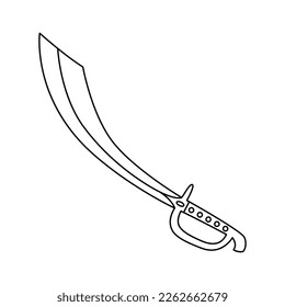 arabic sword illustration. middle eastern army weapons Islamic sword symbol. Islamic icon. can be used for logos, designs, websites and posters. vectors