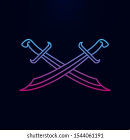 Arabic sword nolan icon. Simple thin line, outline vector of arabian icons for ui and ux, website or mobile application