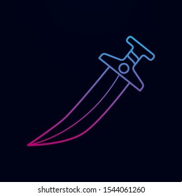 Arabic sword nolan icon. Simple thin line, outline vector of arabian icons for ui and ux, website or mobile application