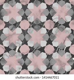 Arabic taditional srats marble vector seamless pattern