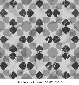 Arabic taditional srats marble vector seamless pattern