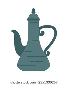 arabic tea pot icon isolated