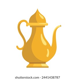 arabic tea pot illustration vector