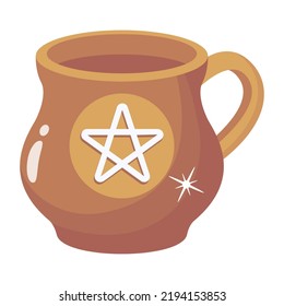 An arabic teapot flat icon design 