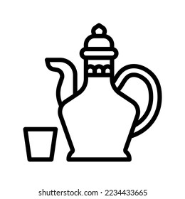 arabic teapot icon vector illustration logo template isolated on white background