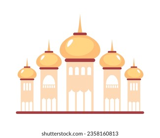 icono del templo árabe vector aislado