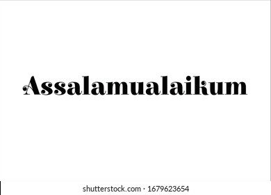 Arabic text assalamualaikum meaning peace be upon you.