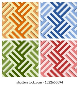 Arabic tile pattern. 4 different designs of seamless patterns based on islamic traditional art. All elements sorted and grouped in layers for easy edition