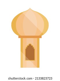 arabic tower traditional icon vector