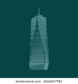 Arabic towers building modern vector style