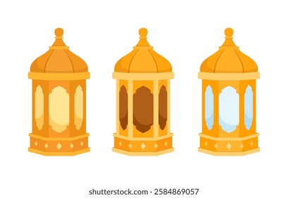 arabic traditional lantern lamp golden