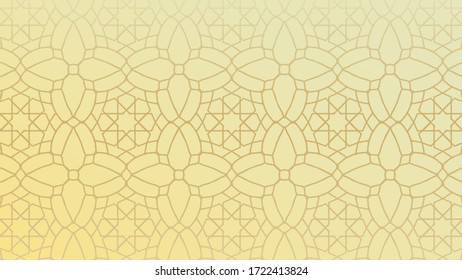 Arabisches traditionelles Muster und orientalischer geometrischer Hintergrund. 16:9 Verhältnis. Ideal für das Rmadan- und Islamfestival.