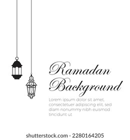 Arabic traditional Ramadan Kareem eastern lanterns garland. Muslim ornamental hanging lanterns, stars and moon vector illustration. Islamic oriental garland. Muslim holiday lantern traditional