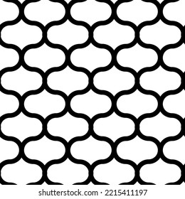 Arabic traditional seamless pattern, black and white ornament elegant simple, vector illustration for design