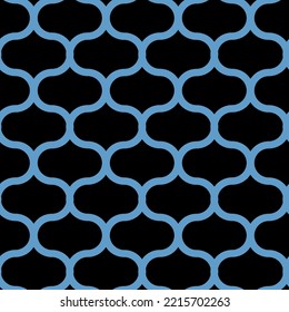 Arabic traditional seamless pattern, black blue ornament elegant simple