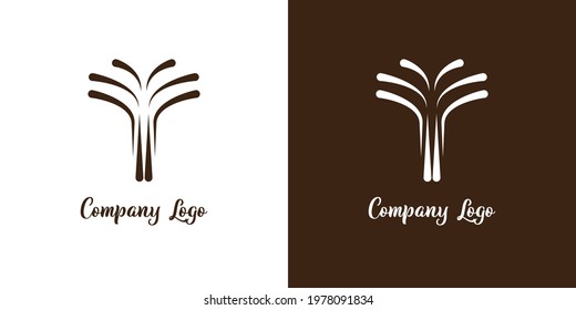 Arabic tree illustration logo, luxury hotel logo with eastern style illustration, logo for company, hospitality and brand identity
