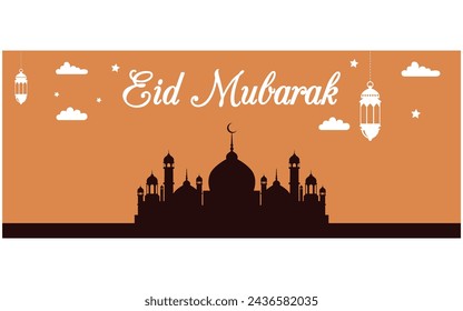 Arabische Typografie Eid Mubarak Eid al-Adha Eid Saeed, Eid al-Fitr Textkalligrafie.