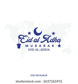 Arabic Typography Eid Mubarak Eid Al-Adha, Eid Al-Fitr text Calligraphy. large text Calligraphy mean in english " blessed eid adha.