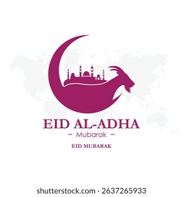 Arabic Typography Eid Mubarak Eid Al-Adha, Eid Al-Fitr text Calligraphy. large text Calligraphy mean in english " blessed eid adha.