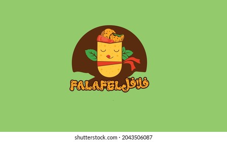 Arabic Typography With Falafel Sandwich