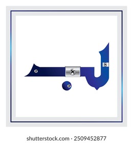 Arabic Typography Kufi stylize font
A-Z Red Blue steel Alphabet Set
