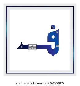Arabic Typography Kufi stylize font
A-Z Red Blue steel Alphabet Set

