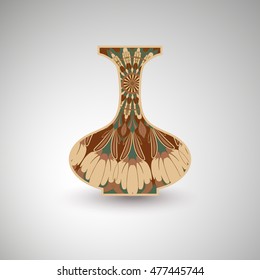 Arabic vases. Vase icon. Vector