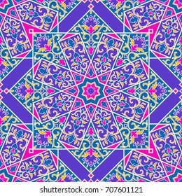 Arabic vector banner, invitation card for Ramadan wishing. Islamic background. Floral ornament