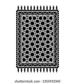 Arabic vector geometric pattern in a frame